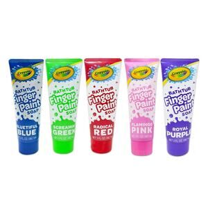5PC SET: Crayola Bathtub Finger Paint Soap Kids 3oz